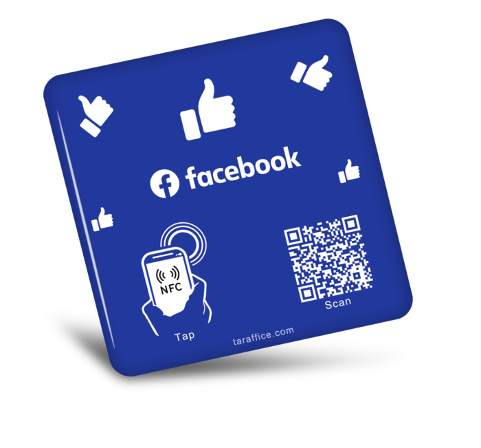 Plaque NFC Facebook en Epoxy