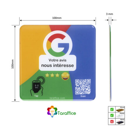 Plaque NFC Avis Google