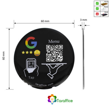 Plaque NFC Menu Restaurant 2in1