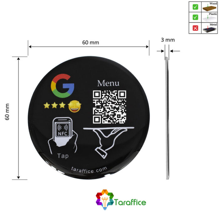 Plaque NFC Menu Restaurant 2in1